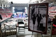 Trump pays tribute at Charlie's memorial, widow says she has forgiven suspect - Source: Getty